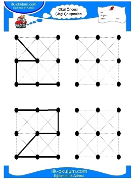 Çocuklar İçin Çizgi Çalışma Sayfaları 